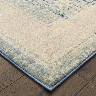 Oriental Weavers Pandora 1444H Ivory Blue Area Rug Corner Featured