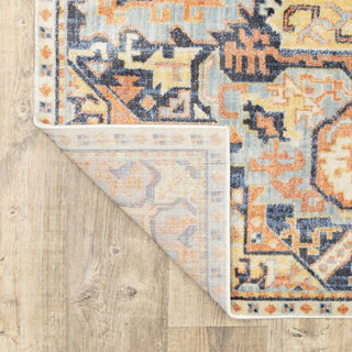 Oriental Weavers Pandora 049S7 Blue Orange Area Rug Backing Image