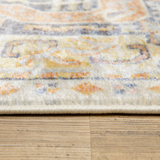 Oriental Weavers Pandora 049S7 Blue Orange Area Rug Pile Image