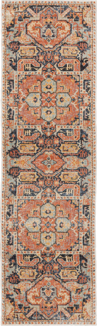 Oriental Weavers Pandora 049S7 Blue Orange Area Rug Runner Image