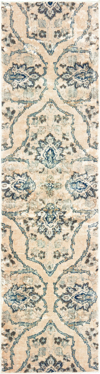 Oriental Weavers Pandora 5502W Ivory Blue Area Rug Runner Image