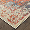 Oriental Weavers Pandora 070W7 Blue Orange Area Rug Corner Image