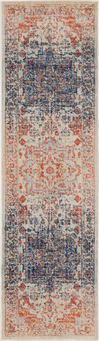 Oriental Weavers Pandora 070W7 Blue Orange Area Rug Runner Image