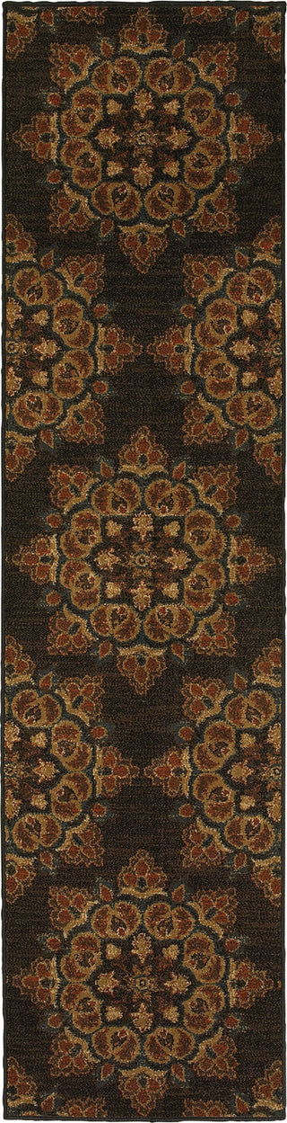 Oriental Weavers Parker 5495C Brown/Rust Area Rug Runner