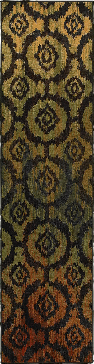 Oriental Weavers Parker 5601B Black/Green Area Rug Runner