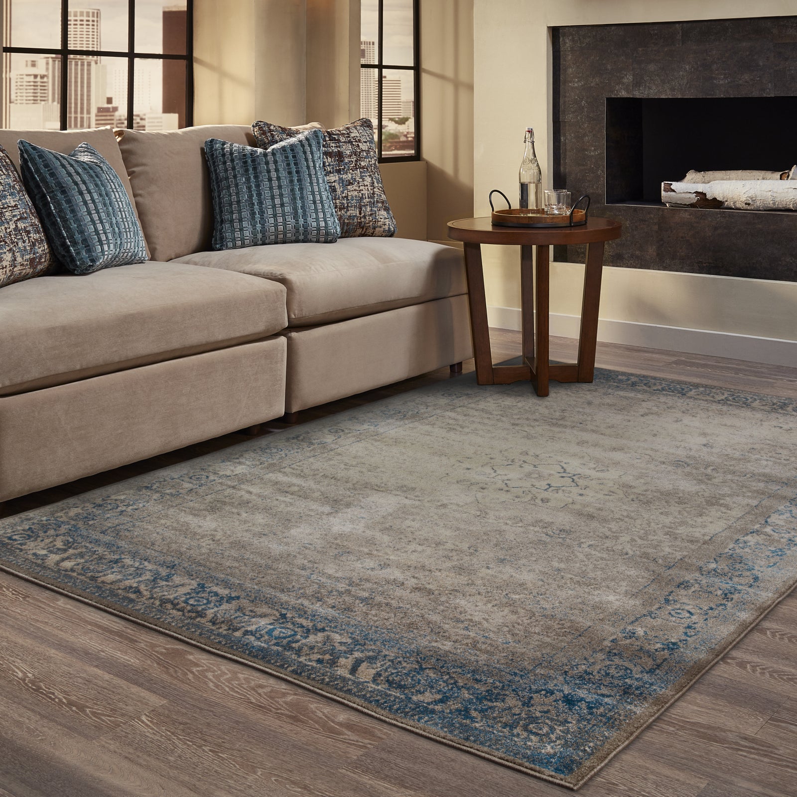 Oriental Weavers Pasha 1330E Blue/Beige Area Rug – Incredible Rugs