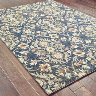 Oriental Weavers Pasha 6548S Blue/ Brown Area Rug Detail Shot Feature