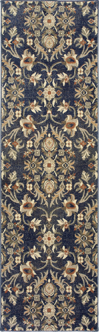 Oriental Weavers Pasha 6548S Blue/ Brown Area Rug Runner