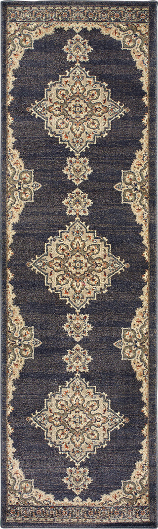 Oriental Weavers Pasha 072E2 Blue/ Grey Area Rug 2'3'' X 7'6'' Runner