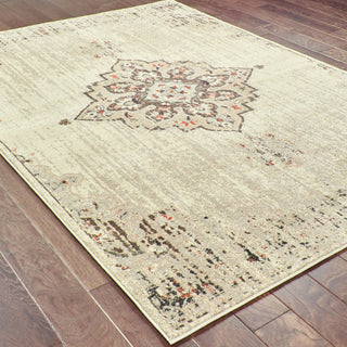 Oriental Weavers Pasha 072J2 Ivory/ Brown Area Rug On Wood