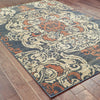 Oriental Weavers Pasha 8022K Blue/ Rust Area Rug On Wood