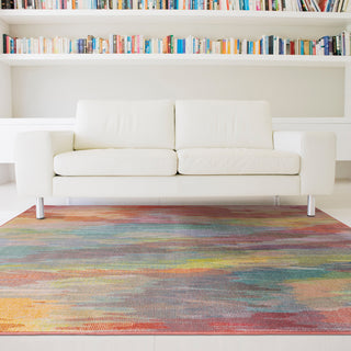 Pantone Universe Prismatic 52768 Multi/Red Area Rug Roomshot Feature