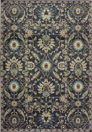 Oriental Weavers Raleigh 022K5 Navy/Ivory Area Rug main image featured