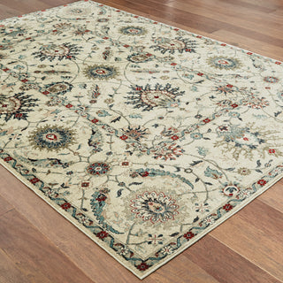 Oriental Weavers Raleigh 022Y5 Ivory/Navy Area Rug On Wood