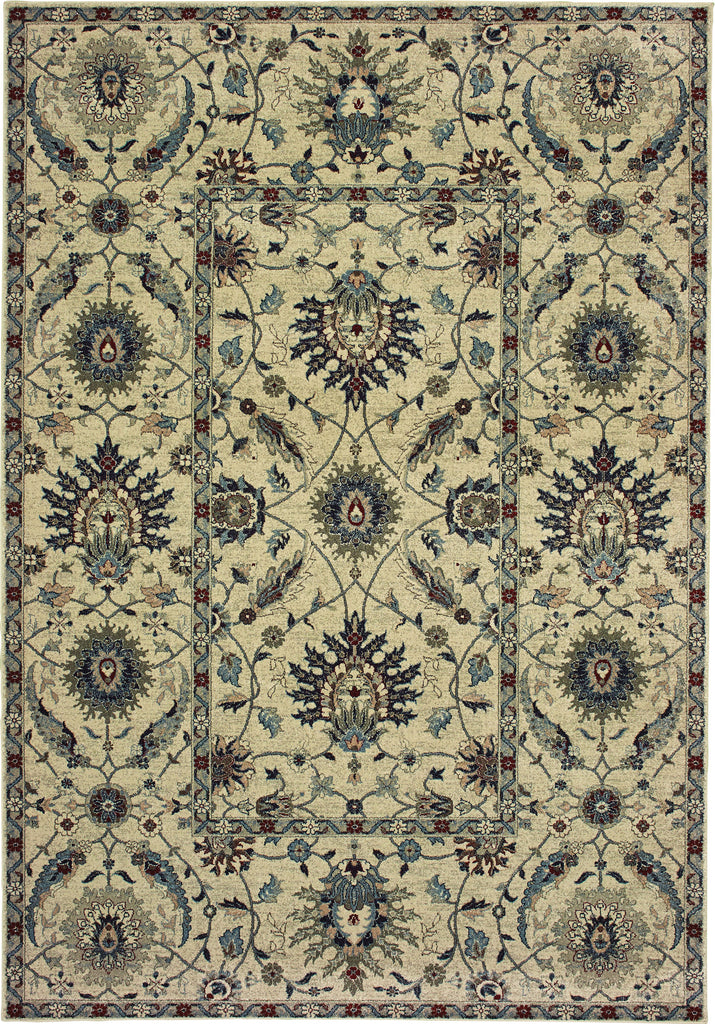 Oriental Weavers Raleigh 022Y5 Ivory/Navy Area Rug main image featured