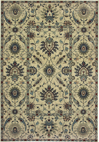 Oriental Weavers Raleigh 022Y5 Ivory/Navy Area Rug main image featured