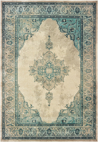 Oriental Weavers Raleigh 2337W Ivory Blue Area Rug main image featured