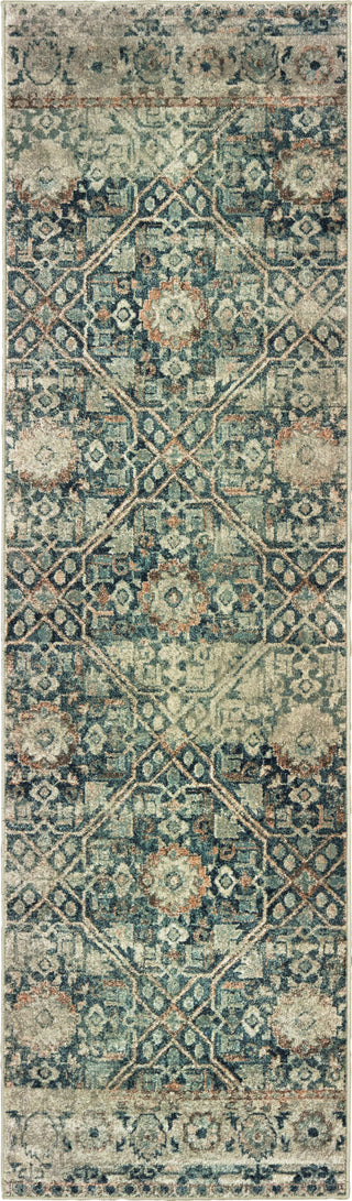 Oriental Weavers Raleigh 4925L Blue Ivory Area Rug Runner Image