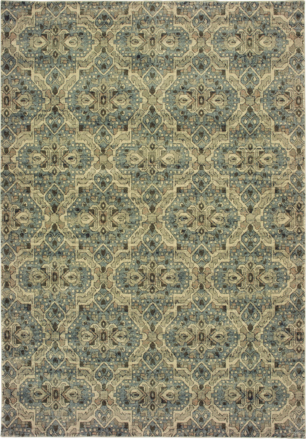 Oriental Weavers Raleigh 4927L Ivory/Blue Area Rug main image featured