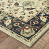 Oriental Weavers Raleigh 8026E Ivory/Navy Area Rug Corner Shot