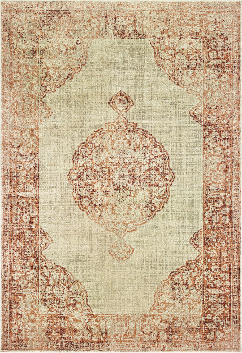 Oriental Weavers Raleigh 099W5 Ivory Pink Area Rug main image featured