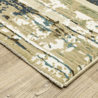 Oriental Weavers Reed RE02A Beige/Blue Area Rug Corner Image