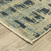 Oriental Weavers Reed RE07B Beige/Blue Area Rug Corner Image