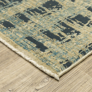 Oriental Weavers Reed RE07B Beige/Blue Area Rug Corner Image