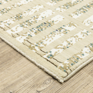 Oriental Weavers Reed RE12W Ivory/Blue Area Rug Corner Image