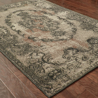 Oriental Weavers Revival 119L2 Grey/Black Area Rug Closeup