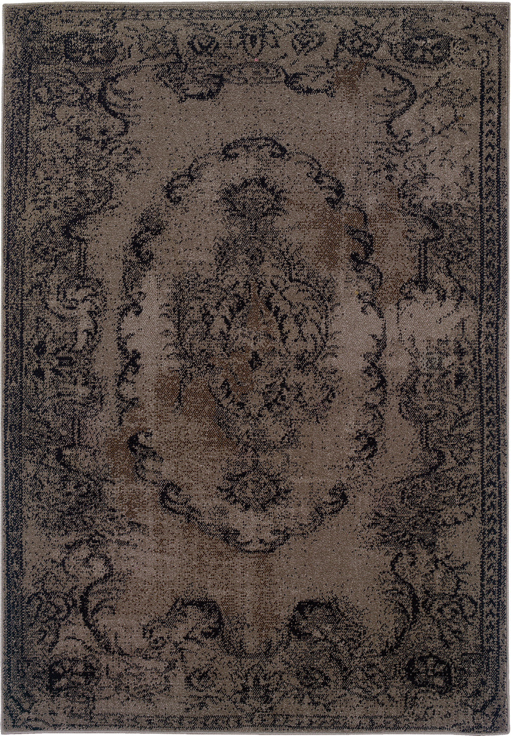 Oriental Weavers Revival 119L2 Grey/Black Area Rug Incredible Rugs