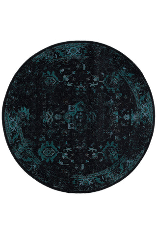 Oriental Weavers Revival 3689G Black/Teal Area Rug 7' 8 X  7' 8