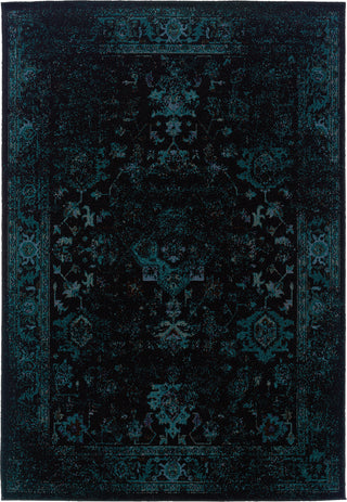 Oriental Weavers Revival 3689G Black/Teal Area Rug main image