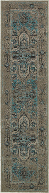 Oriental Weavers Revival 4694E Grey/Blue Area Rug Runner Image