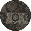 Oriental Weavers Revival 4712C Charcoal/Teal Area Rug Round Image