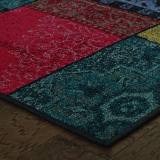 Oriental Weavers Revival 501M7 Multi/Charcoal Area Rug Corner