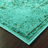Oriental Weavers Revival 550H2 Teal/Grey Area Rug Corner
