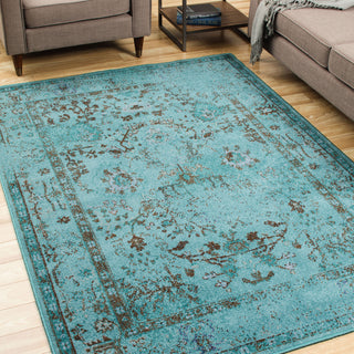 Oriental Weavers Revival 550H2 Teal/Grey Area Rug Lifestyle Image