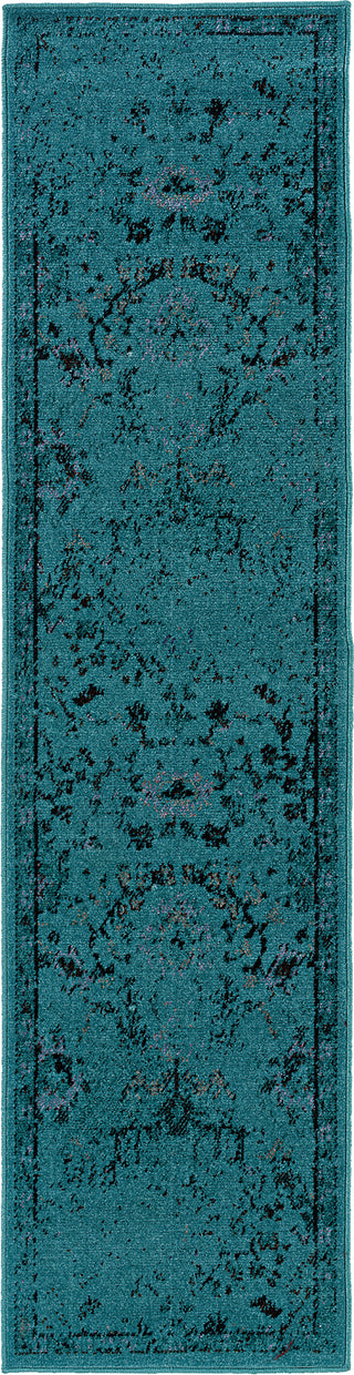 Oriental Weavers Revival 550H2 Teal/Grey Area Rug Runner