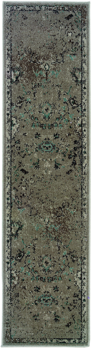 Oriental Weavers Revival 551Q2 Grey/Black Area Rug 1'10 X  7' 6