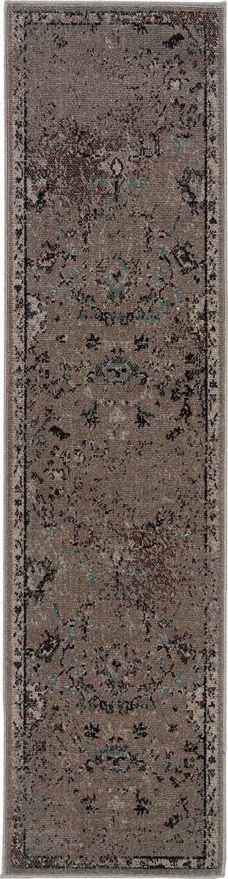 Oriental Weavers Revival 551Q2 Grey/Black Area Rug Runner