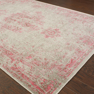 Oriental Weavers Revival 6330F Grey/Pink Area Rug Closeup