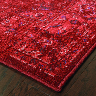 Oriental Weavers Revival 6330M Red/Pink Area Rug Corner