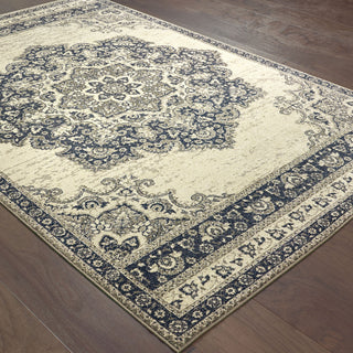 Oriental Weavers Richmond 5504I Ivory/Navy Area Rug On Wood