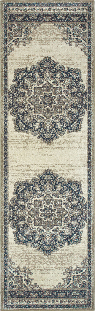 Oriental Weavers Richmond 5504I Ivory/Navy Area Rug 2'3'' x 7'6'' Runner Image