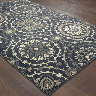 Oriental Weavers Richmond 0085E Navy/Ivory Area Rug On Wood