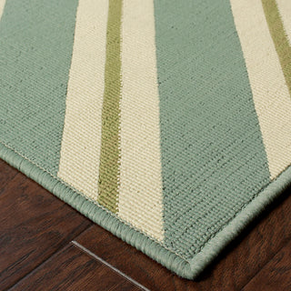 Oriental Weavers Riviera 4589A Blue/Green Area Rug Corner Featured