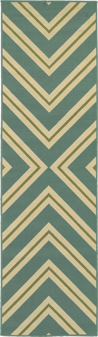 Oriental Weavers Riviera 4589A Blue/Green Area Rug Runner