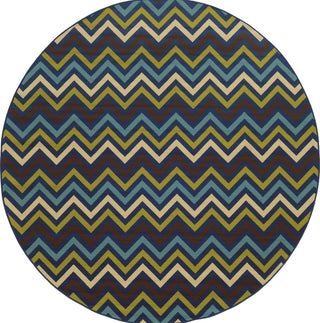Oriental Weavers Riviera 4593S Navy/Blue Area Rug 7' 10'' Round