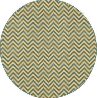 Oriental Weavers Riviera 4593U Ivory/Blue Area Rug 7' 10'' Round